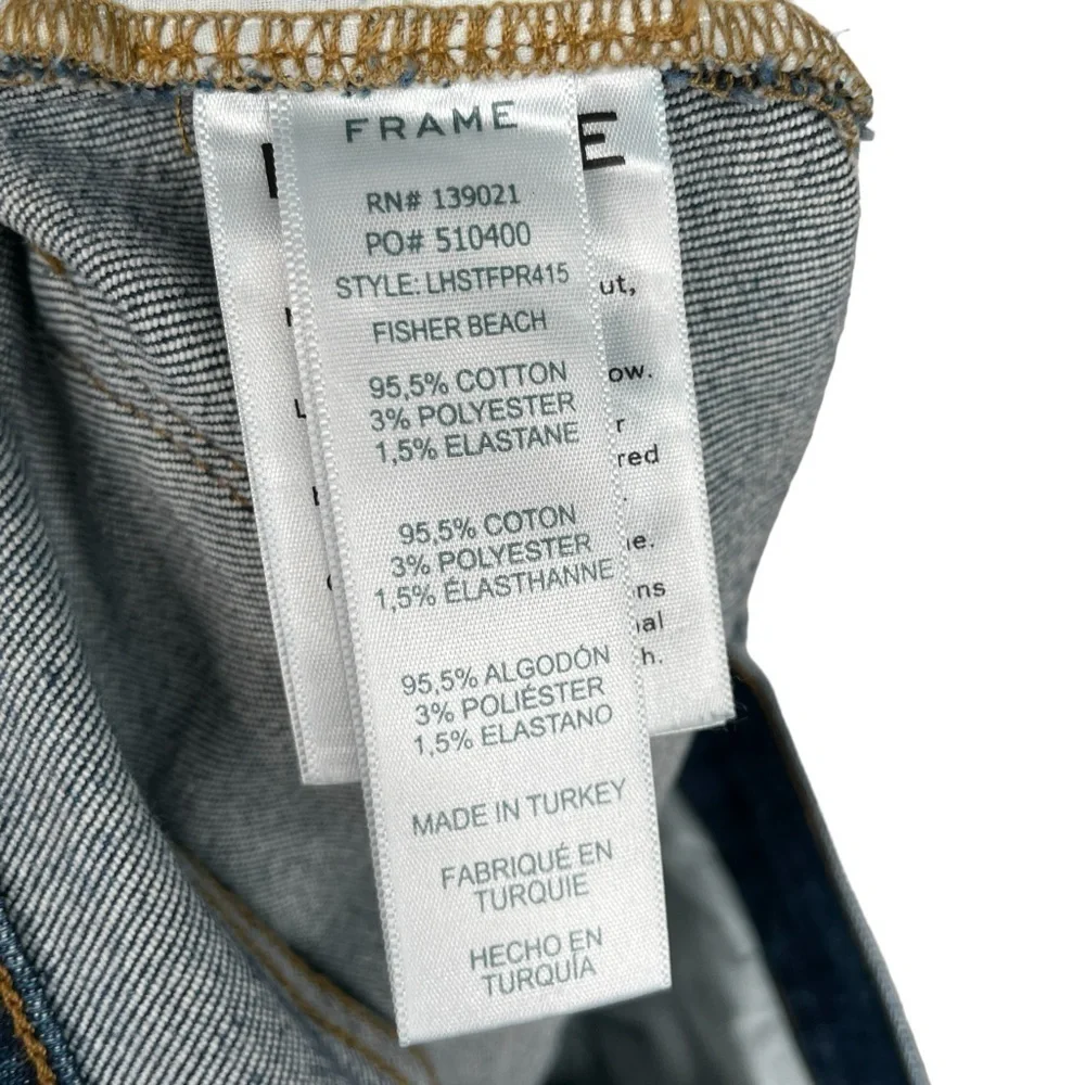 Frame Le High Straight Raw Hem Jeans - Picture 7 of 8